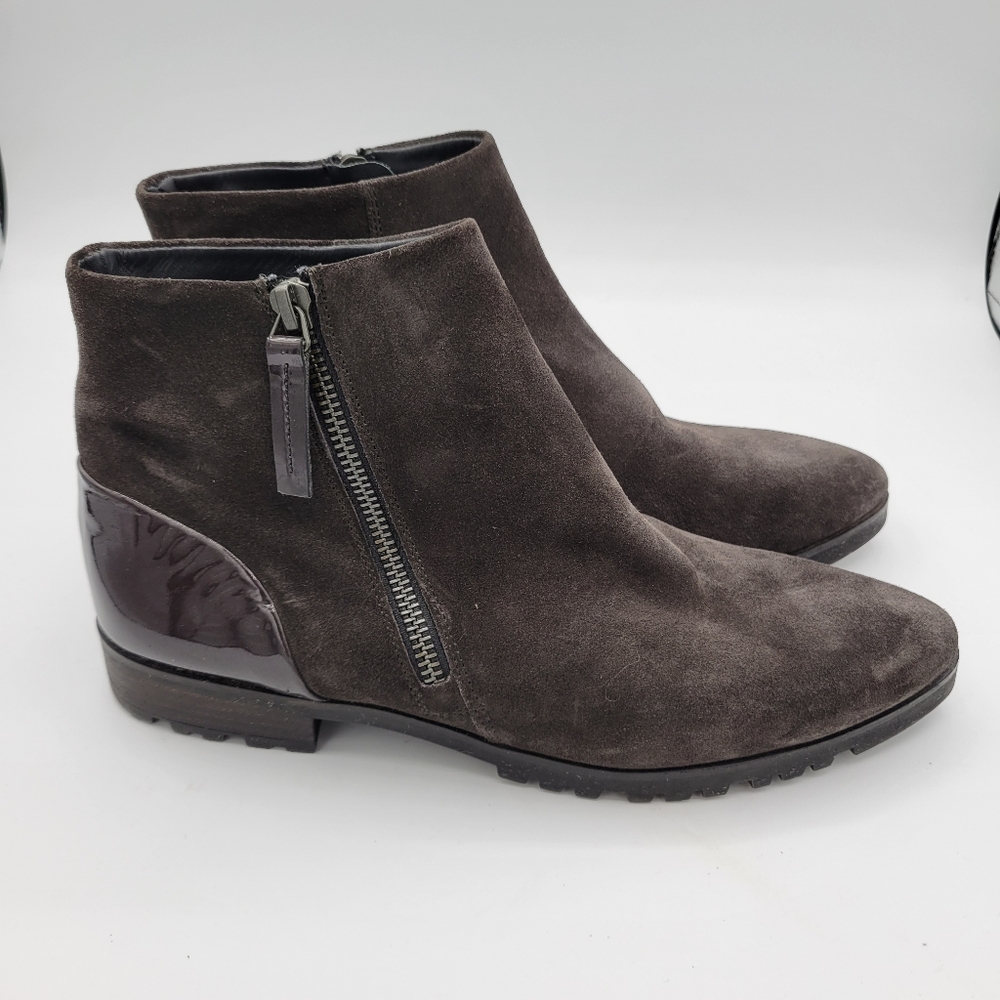 Paul Green Dark Brown Suede Ankle Booties
